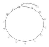 Joyería De Plata Esterlina Lucky Star Gargantilla Collar