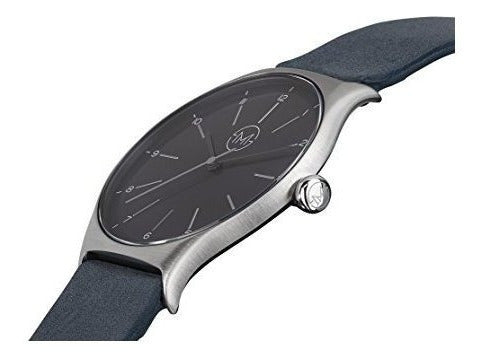 Reloj unisex extraplano en plateado  negro