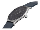 Reloj unisex extraplano en plateado  negro