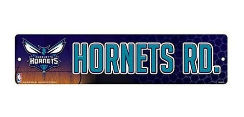 Nba Charlotte Hornets Letrero De Calle De Plástico De 16