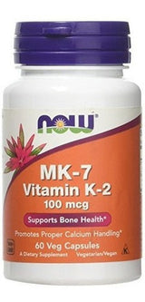Now Foods Mk-7 Vitamina K-2100 Mcg Cápsulas Vegetales, 60