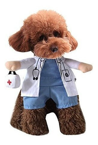 Nacoco Dog Cat Doctor Disfraz Pet Doctor Clothing Ropa De