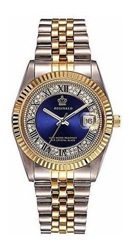 Reloj Para Mujer Oro Plata Acero Inoxidable Impermeable