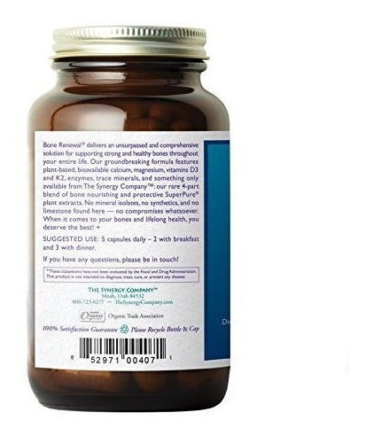 Pure Synergy Bone Renewal (150 Cápsulas) Vitamina Ósea