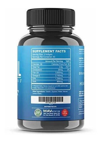 Aceite De Pescado De Primera Calidad Omega 3 - Potencia