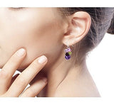 Novica Aretes De Granate Y Amatista Con Perlas De Agua Dulce