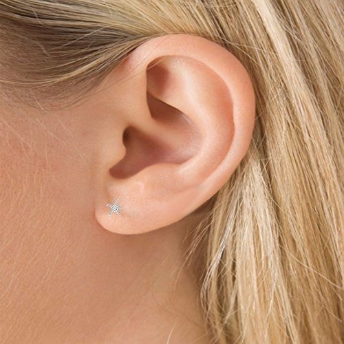 aretes 14k Oro Blanco