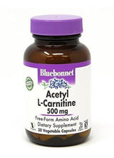Bluebonnet Acetil L-carnitina 500 Mg Cápsulas De Vitamina