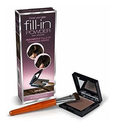 para cabello   Gris  Marrón Oscuro, 0.24 Onzas