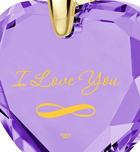 Collar De Oro Plateado Infinito I Love You Corazón
