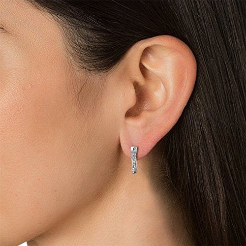 Pendientes De Aro Chapados En Oro Blanco De 18 Quilates Cate
