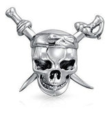 Dije de Calavera Pirata Y Espadas Con Cuentas