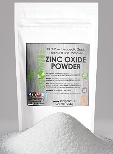 Polvo De Óxido De Zinc De Sky Organics 16oz