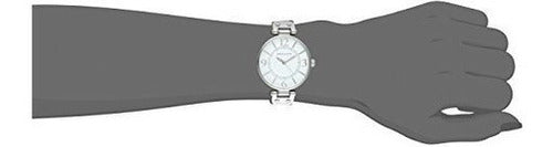 Reloj De Mujer De Cuero Plateado Y Tono Negro
