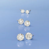 Aretes Cz En Oro Blanco De 14 Kt
