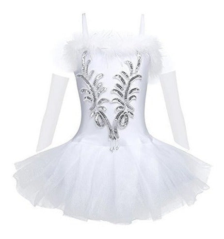 Vestido de ballet con cuentas brillantes para niñas