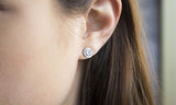 Devin Rose Aretes Redondos De Plata