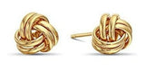 zarcillos  De Nudo De Amor De Oro Amarillo 14k Para Mujer