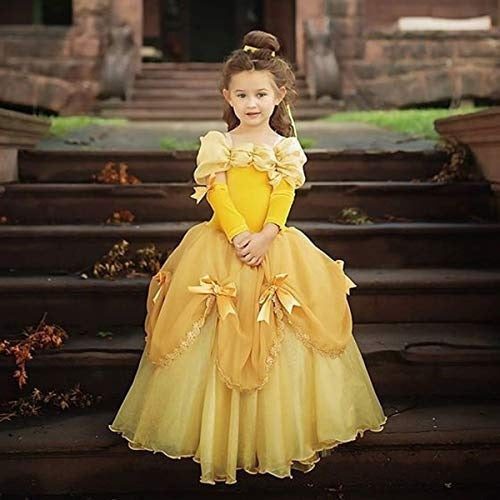 Belle Disfraces Vestir Fiesta Niñas Princesa Cosplay