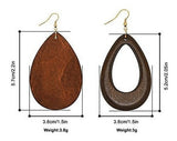 Pendientes De Madera Natural Wowanoo Pendientes Geométricos
