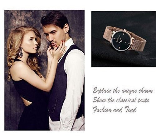 Reloj De Marca Suizo Para Hombres, Mujeres, Acero