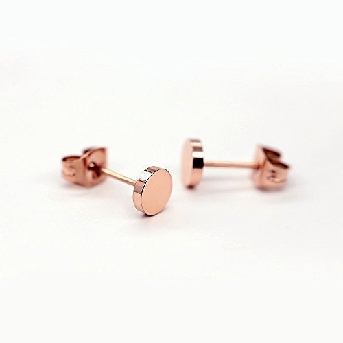 18k Pendientes Con Lunares En Oro Rosa
