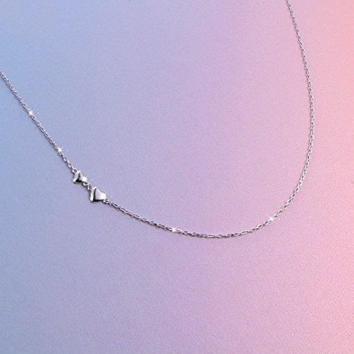 Joyería De Plata Esterlina Tiny Delicate Double Forever