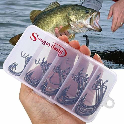 Ganchos De Pesca Sougayilang Gusano De Acero De Alto Carbono