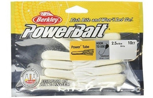 Cebo Para Pescar Berkley Power Tube, Blanco, 2 1/2 | 6cm