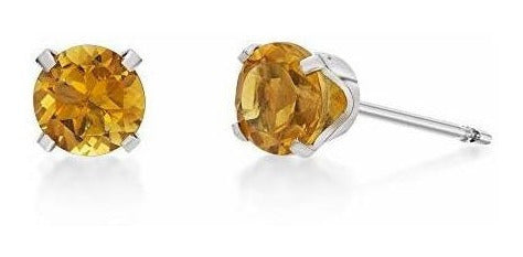 Aretes de oro blanco de 14 kt