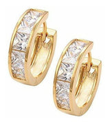 Pendientes De Aro Huggie | Chapado En Oro Amarillo De 18 K |