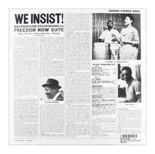 ¡insistimos! Suite Freedom Now De Max Roach [vinilo]