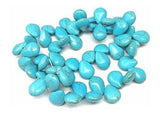 Perlas sueltas de lágrima perforada 16  color Azul