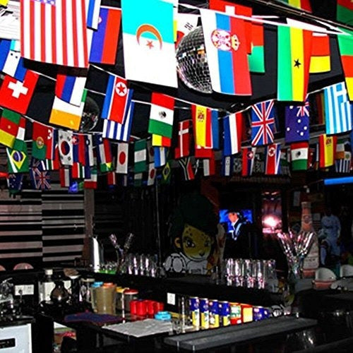 Banderas olímpicas de 100 países para decoración de eventos