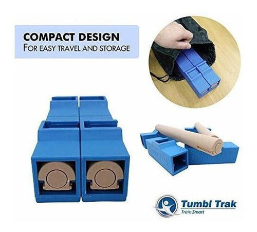 Tumbl Trak Barras De Parallette Portátiles, Azul