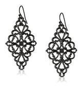 Pendientes Colgantes De Diamantes Con Filigrana De Tono
