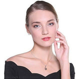 Collar con colgante de perla negra de 9-10mm