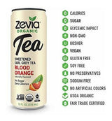 Zevia Organic Earl Grey Tea Orange Blood, 12 unidades, Bebida