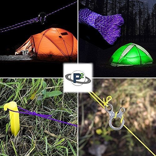 Paracord Planet 1.8mm Fluorescente Reflexivo Guyline Carpa