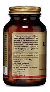 Solgar  L-tirosina 500 Mg, 100 Cápsulas Vegetales