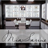 Mia Sarine Plata De Ley Con Baño De Rodio 1 3/8 Cttw Aretes