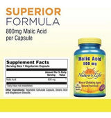 Ácido málico 800 mg - 100 pastillas