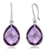 Gem Stone King Pendientes Colgantes De Plata De Ley 925