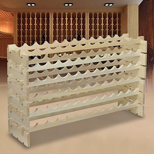 Estante De Vino De Madera Maciza