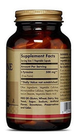 Solgar  L-tirosina 500 Mg, 100 Cápsulas Vegetales