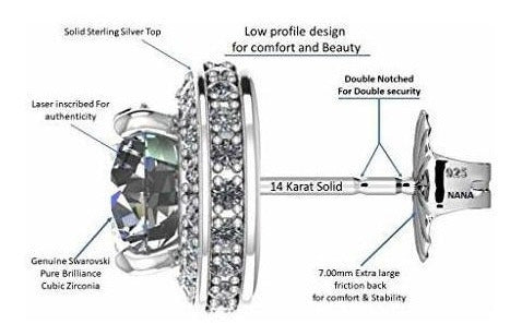 Nana  14k Post Swarovski