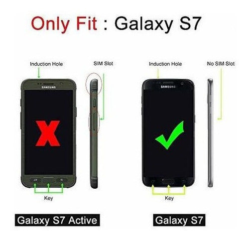 funda con protector de pantalla para  Galaxy S7
