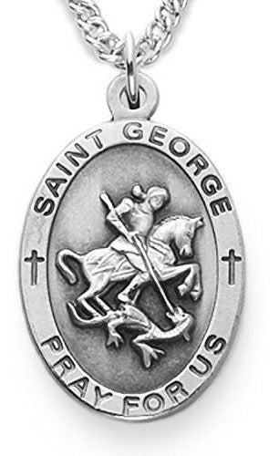 Truefaithjewelry Medalla De Plata Esterlina Ovalada