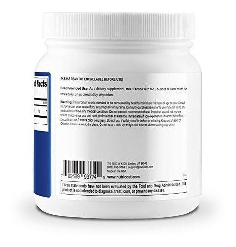 Nutricost L-lisina En Polvo 500 Gramos - L-lisina Pura