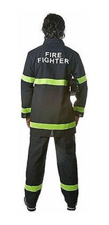 Dress Up America Bombero negro adulto, multicolor,